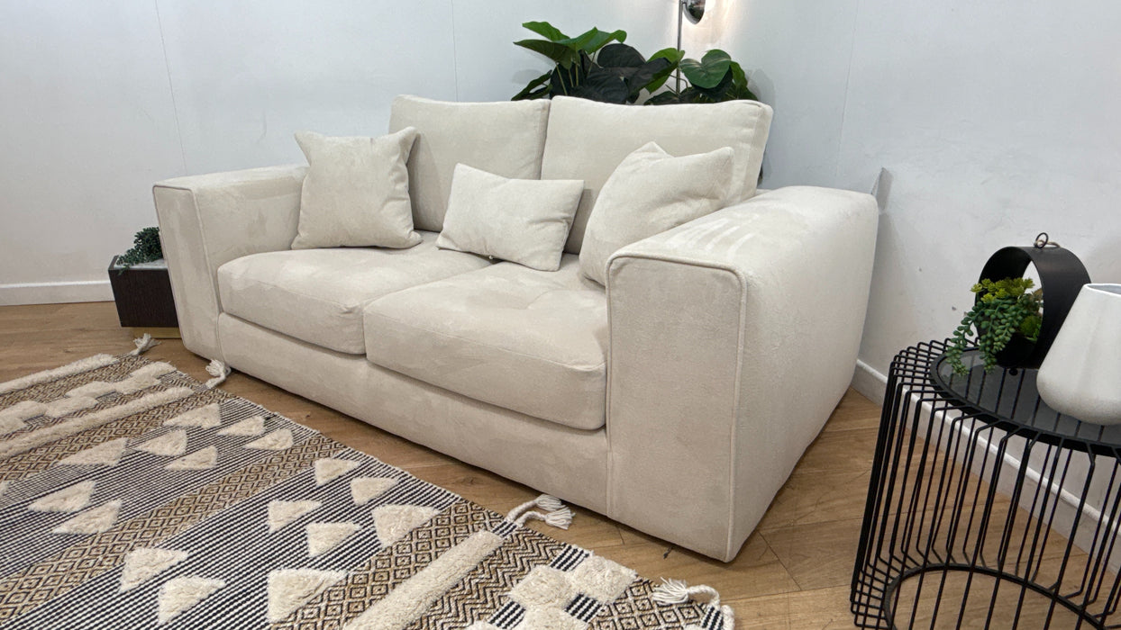 Sofology Ascot Fabric 3 Seater Single Seat in Soft Sherpa Natural