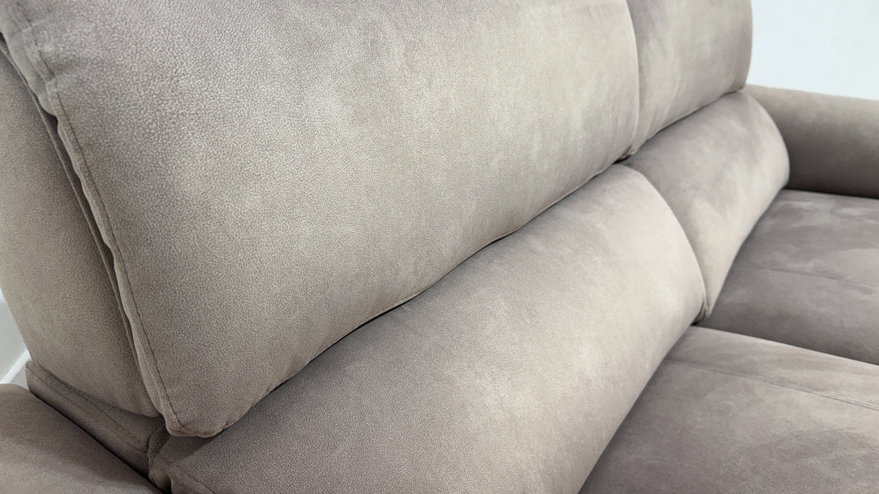 Sofology Bailey Fabric 2.5 Seater Power Recliner/Headrest in Lifestyle Flecked Nutmeg