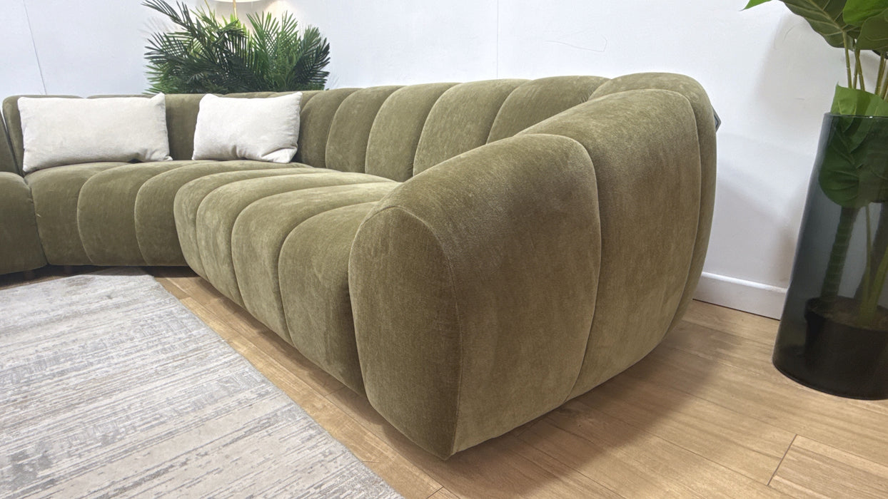 Sofology Waldorf Fabric 1.5 Corner 2 in Waldorf Soft Chenille Olive