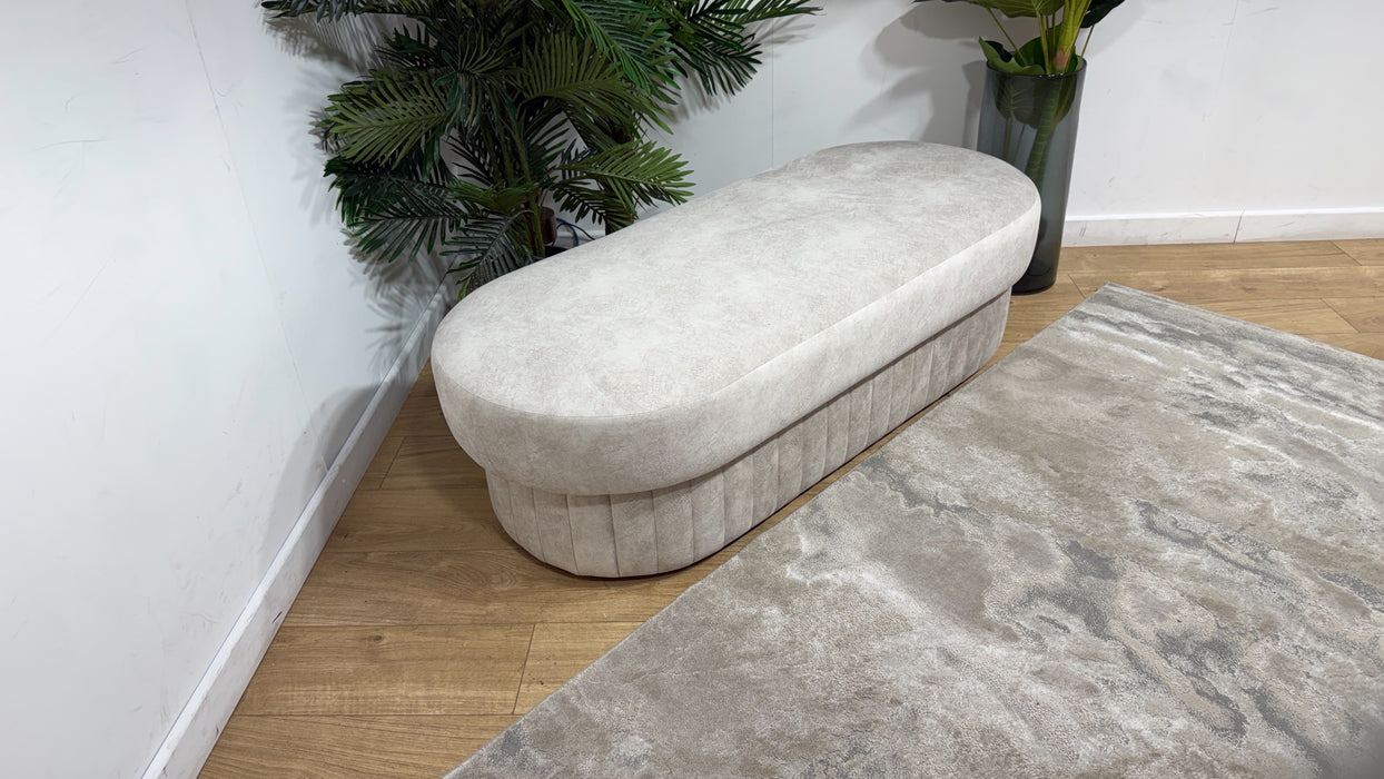 Sofology Savoy Designer Footstool in Dapple Cream