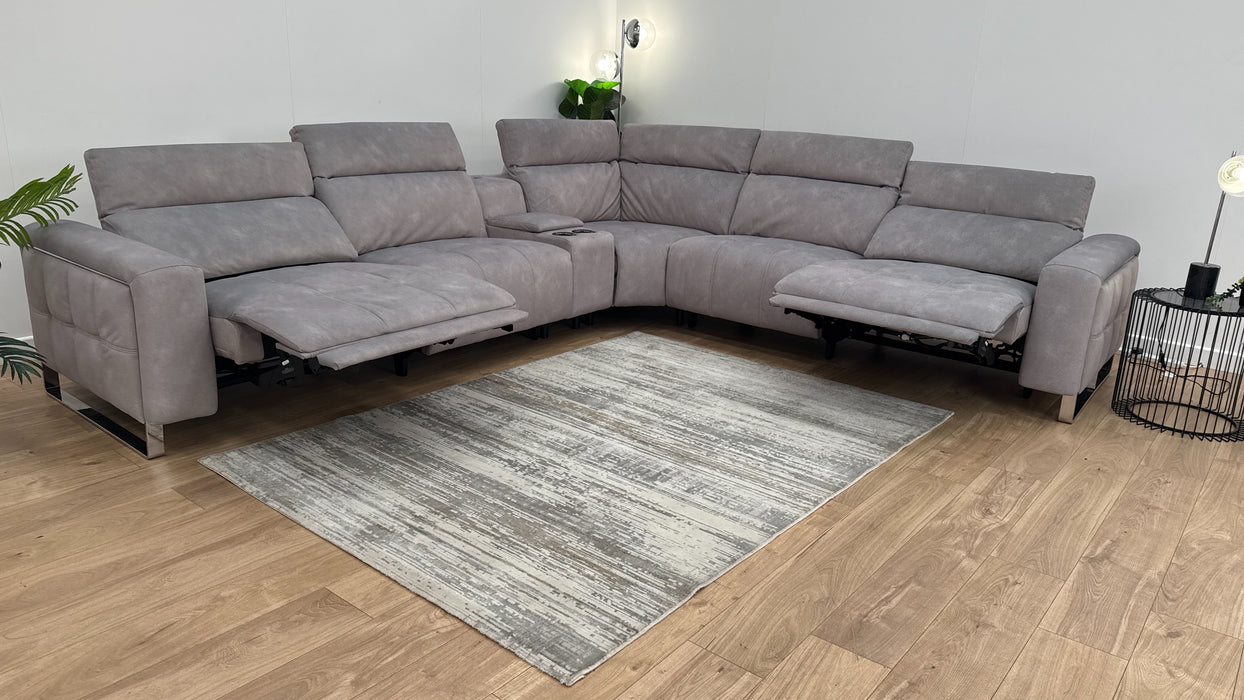 Corner Cloth Recliner Chair Sofology Marvella Fabric Recliner