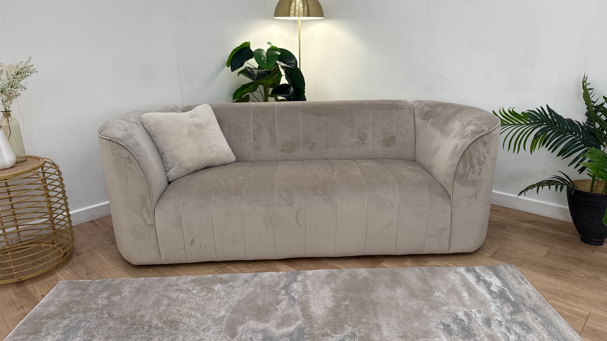 Sofology The Fitzrovia Fabric 3 Seater in Matt Velvet Stone Mix Without Trim