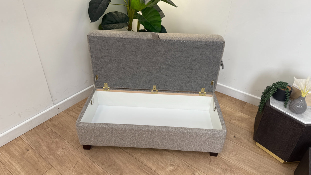 DFS The Layla Fabric Footstool in Plain Mink