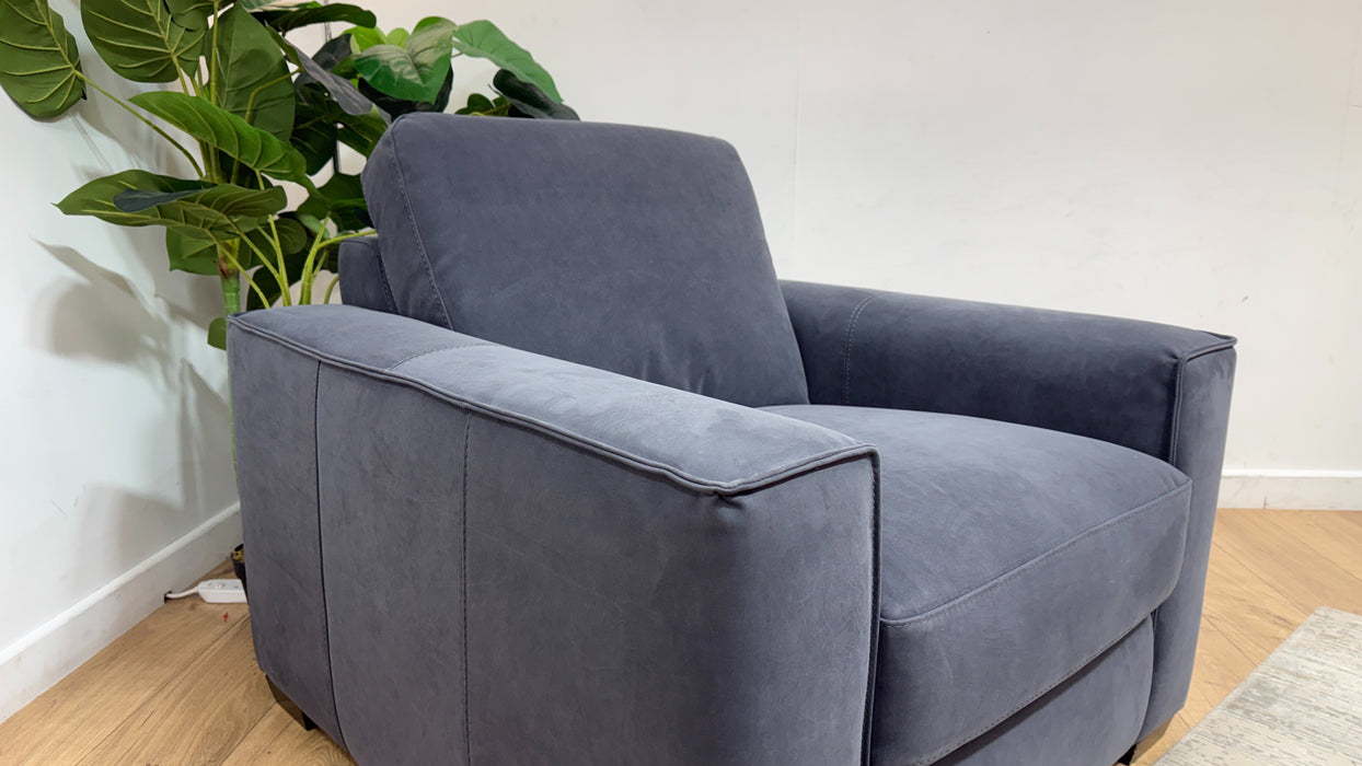 Sofology Sonno Fabric Chair in Lifestyle Nubuck Feel Steel Grey
