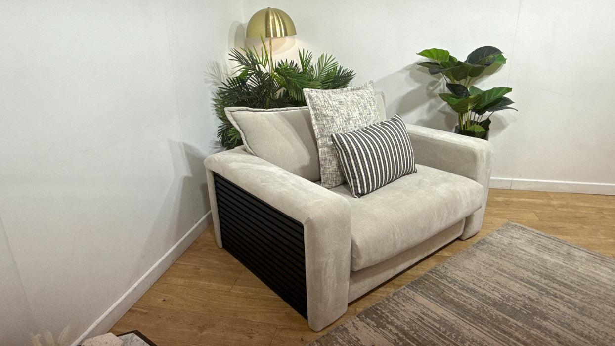Sofology Cove Fabric Loveseat in  Soft Chenille Linen Mix
