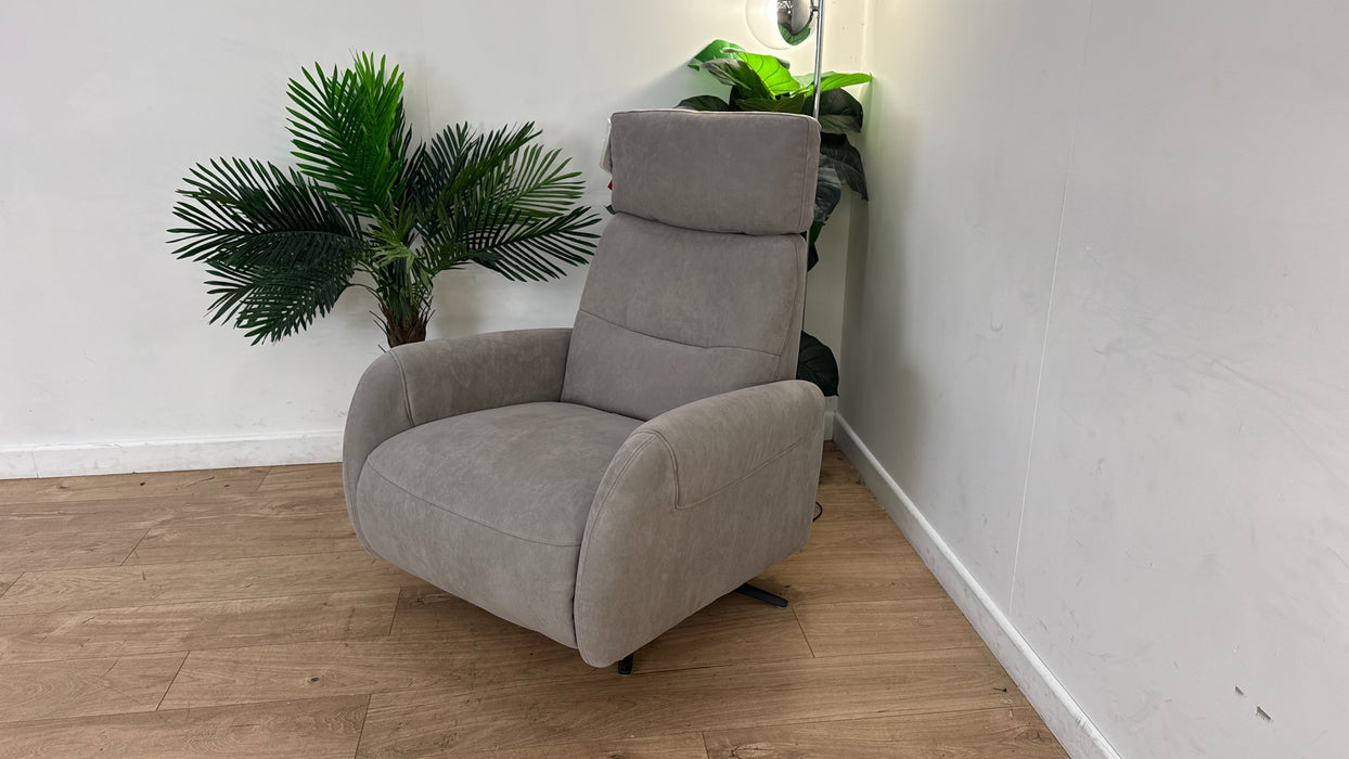 Sofology Monroe Fabric Chair Power Recliner in Lifestyle Textured Grey