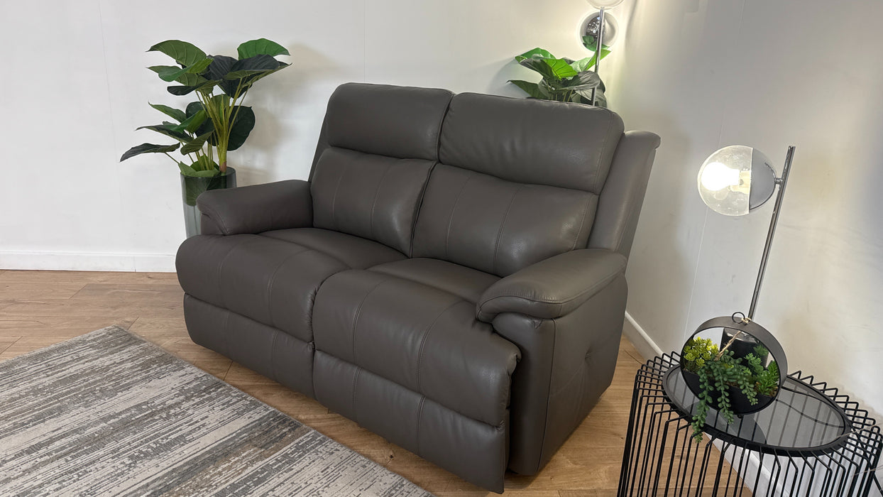 Sofology Gracie Leather 2 Seater in Trusty Sheen Storm