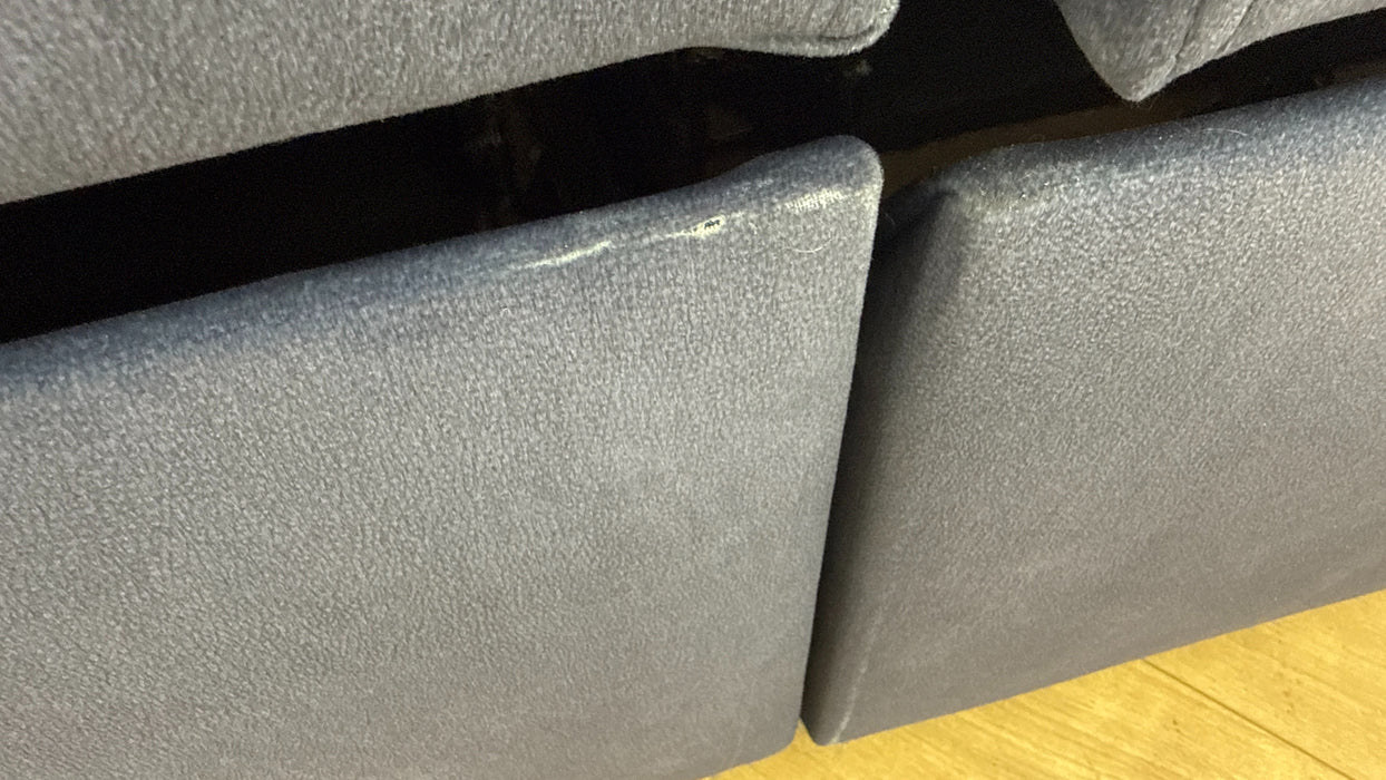Sofology Riviera Fabric 2.5 Seater Power Recliner/Headrest in Lifestyle Flecked Navy