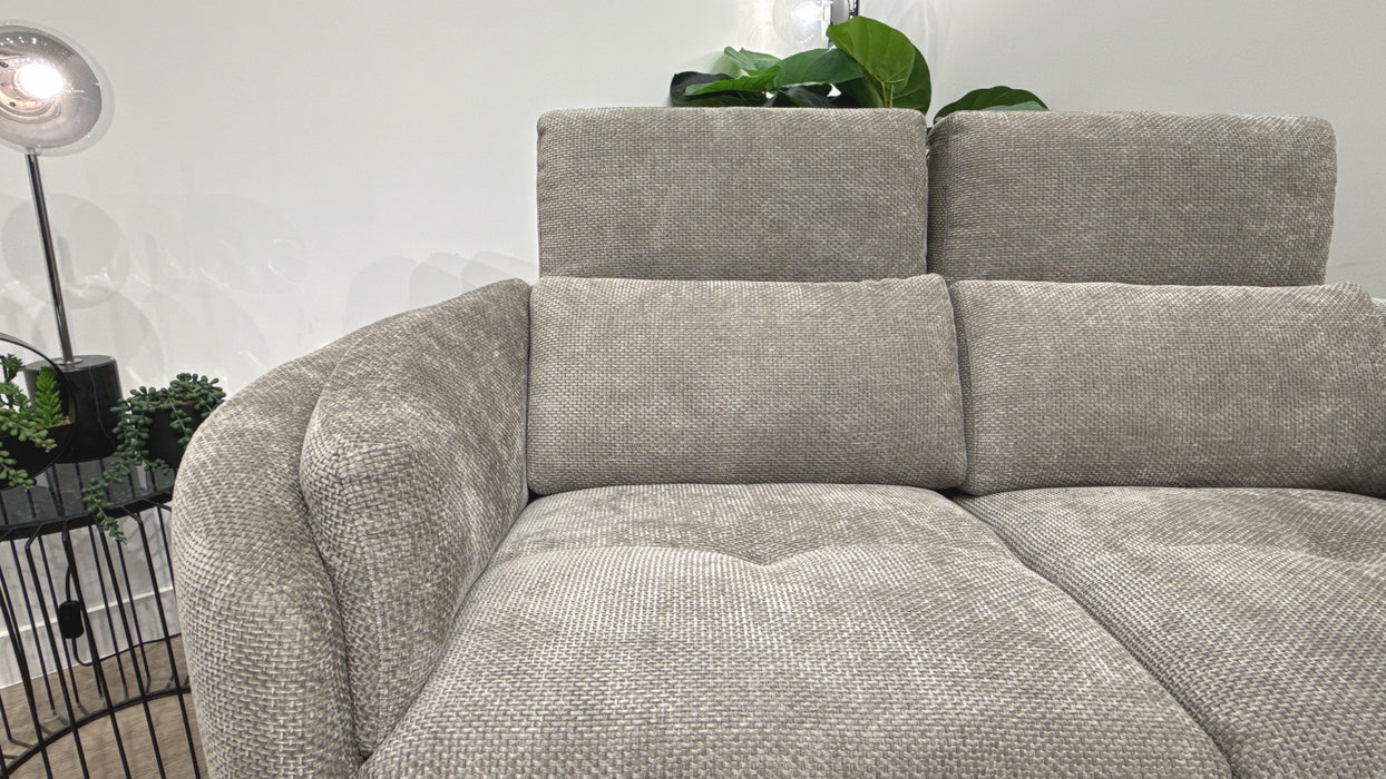 Sofology Ortega Fabric 2 Seater Power Recliner/Headrest in Aston