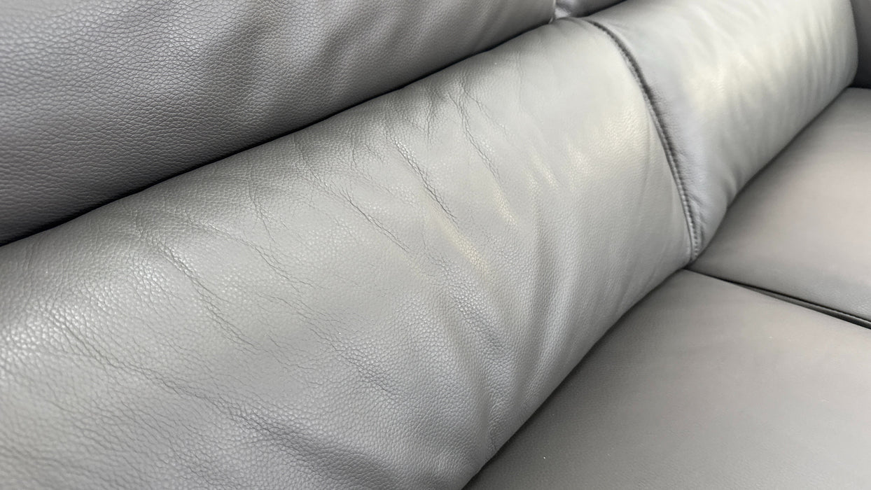 Sofology The Missouri 2.5 Seater Sofa in Trusty Sheen Leather Charcoal