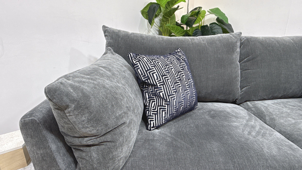 Sofology Tallulah Fabric 3 Seater in Soft Chenille Slate Mix