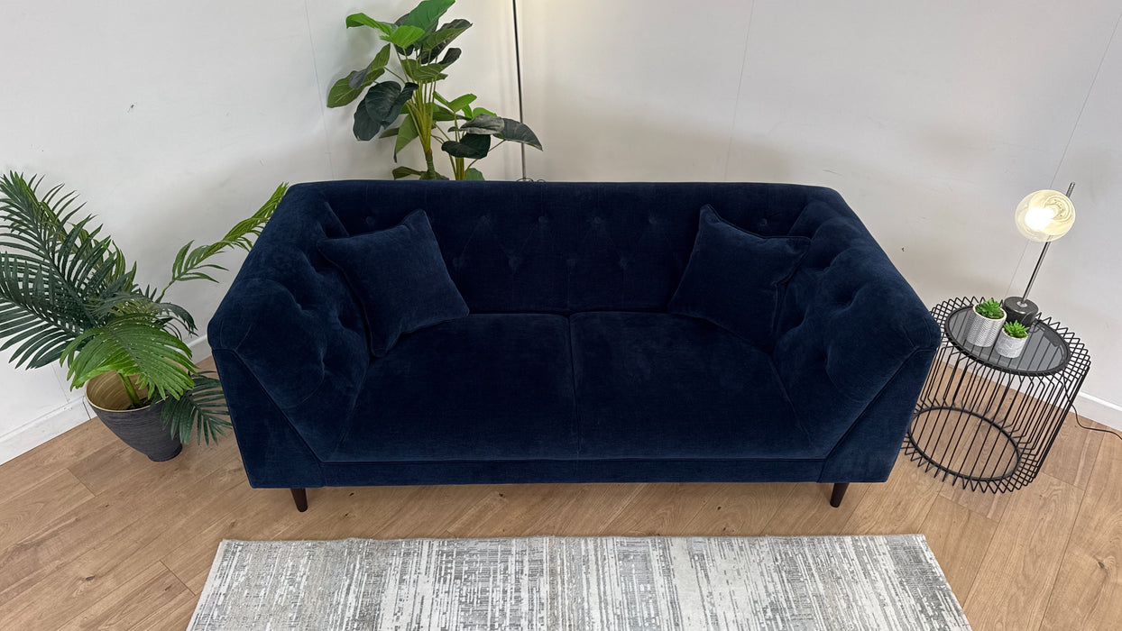 Bridgerton 3 Seater - Fabric - Aston Navy All Over