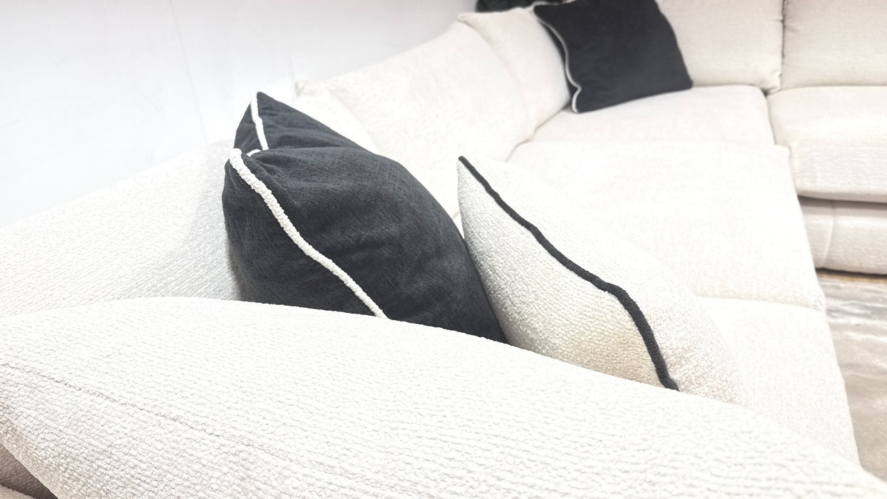 Sofology Westwood Fabric 3 Corner 3 in Soft Boucle Ecru Mix