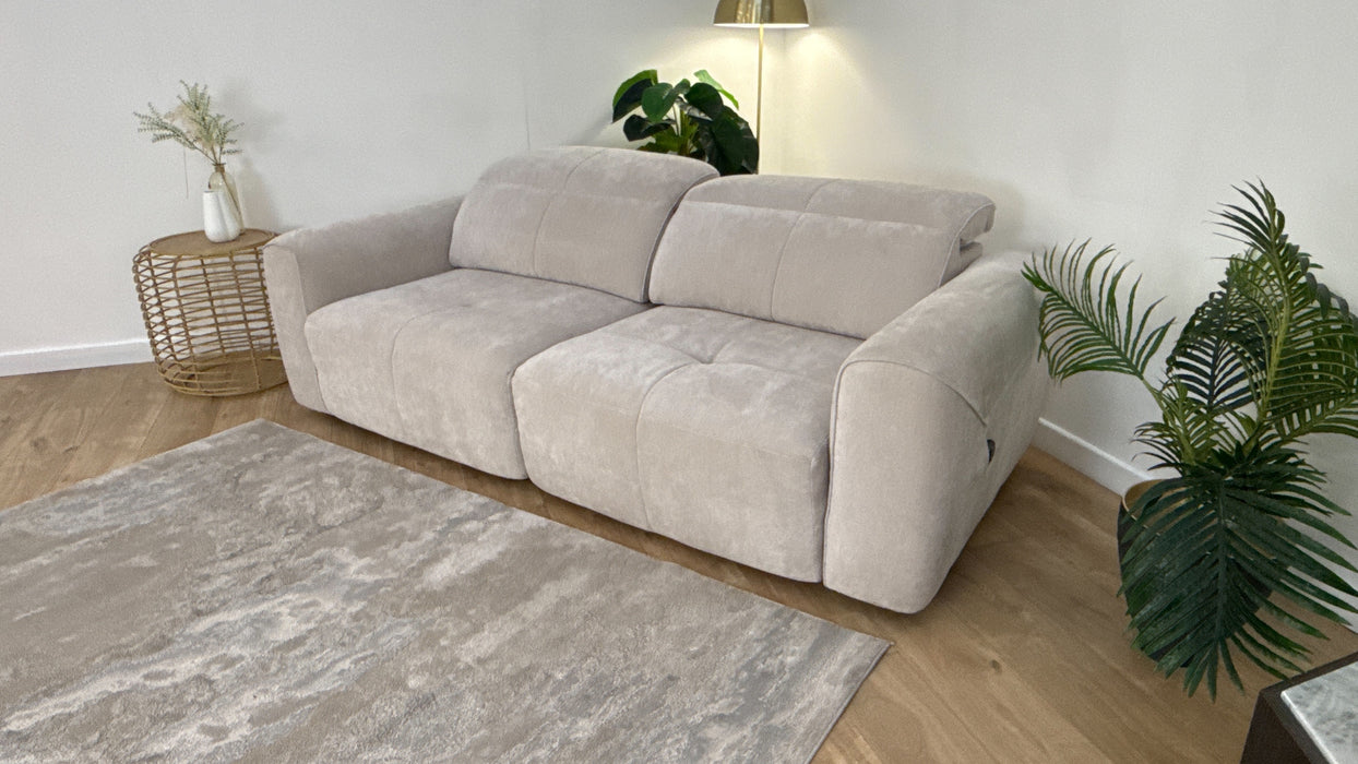 Sofology The Riviera Fabric 3 Seater Motion Chaise in Relaxed Chenille Cotton
