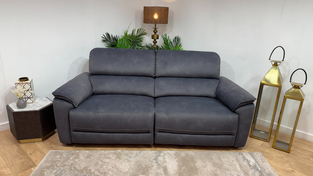 Sofology Hugo Fabric 2.5 Seater Power Recliner/Headrest in Lifestyle Flecked Charcoal