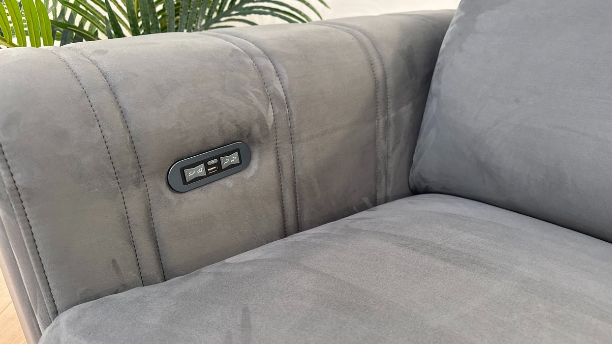 Mason 2 Seater - Relaxed Matt Fabric - Tara Lead Grey