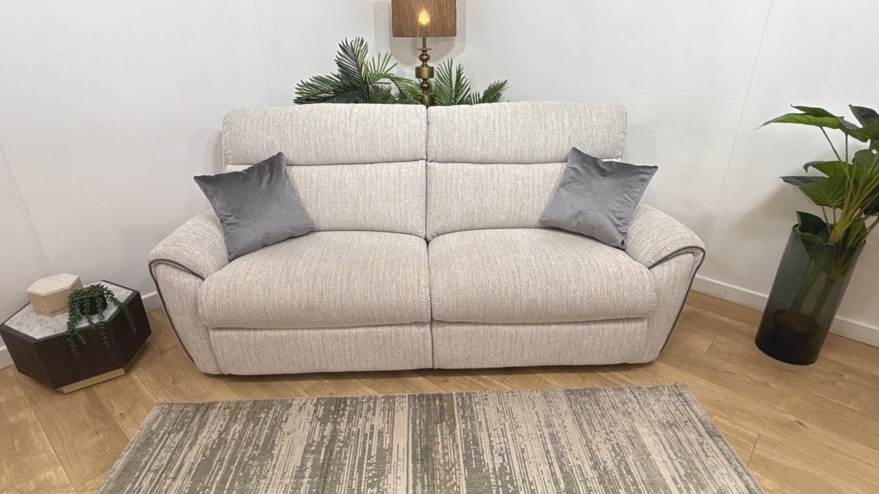 DFS Fabric Pittsburgh 3 Seater Manual Recliner in Sky