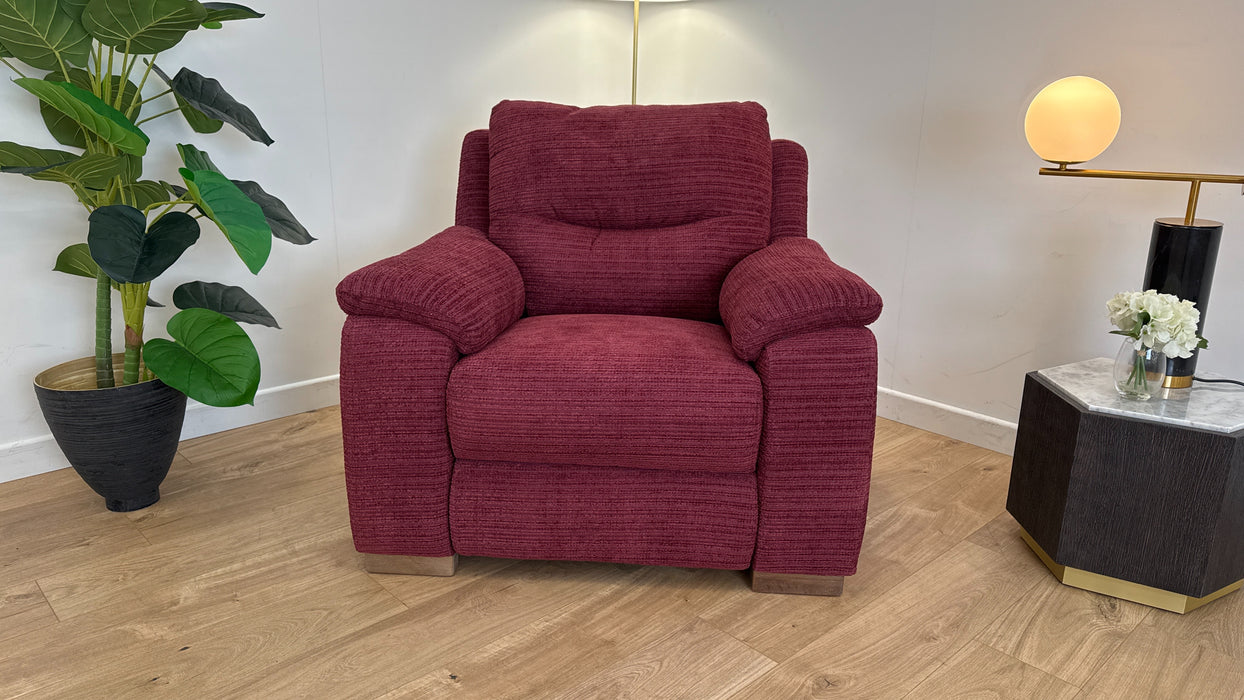 Griffin 1 Seater - Fabric Manual Recliner Chair - Shiraz