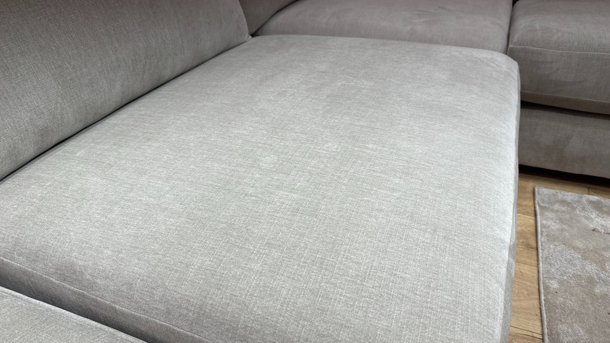 Sofology Majestica Fabric Chaise 1 Corner 3 in Soft-Chenille Linen