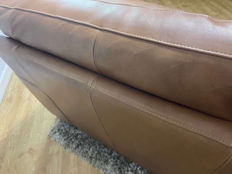 Santino Leather 2 Seater Sofa - Apollo Tan (WA2)