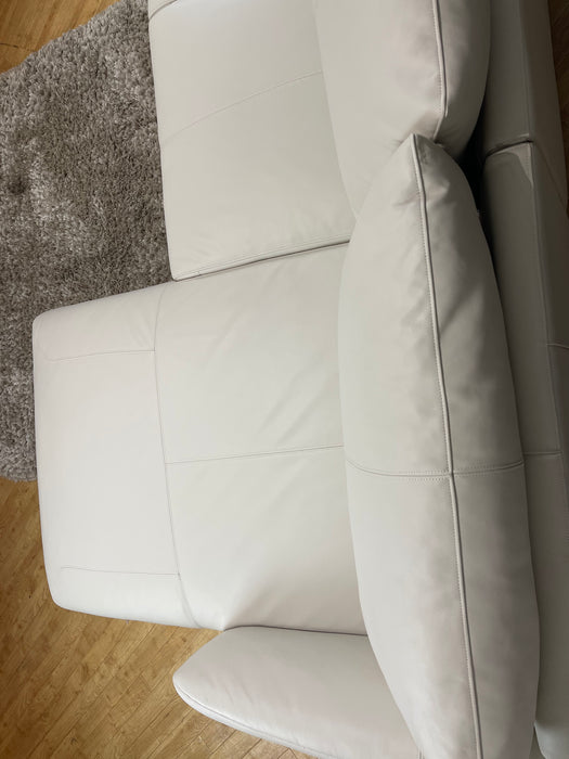 Adler Leather 3 Seater Chaise - Matt Leather Bone (WA2)