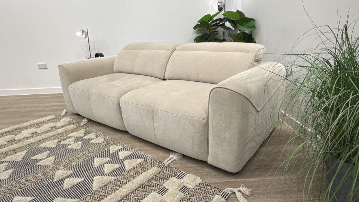 Sofology Riviera Fabric 3 Seater Motion Chaise in Relaxed Chenille Cotton