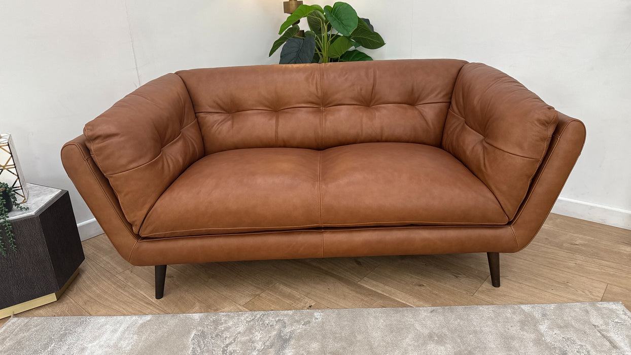 Sofology Hygge Leather 2 Seater in Relaxed Soft Tan