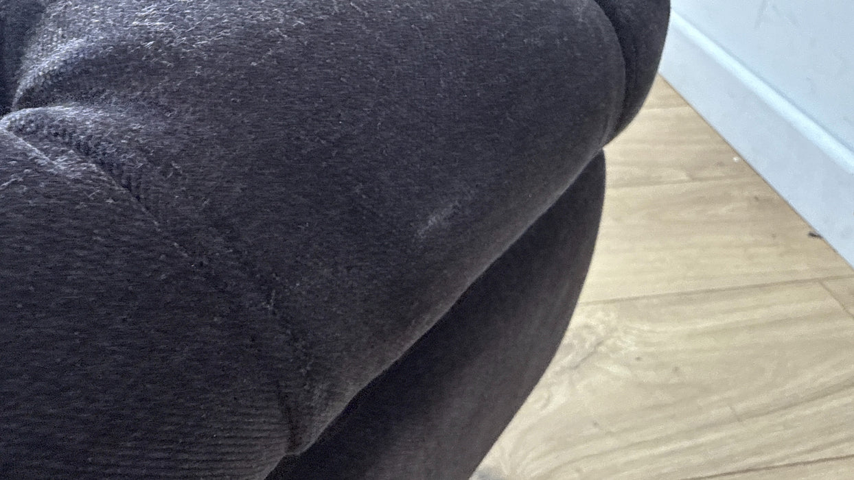 Sample Fabric Designer Storage Footstool in Relaxed Chenille Raisin