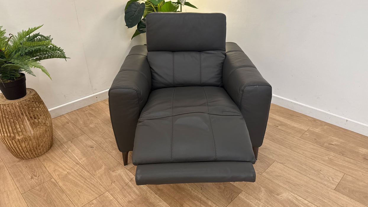 DFS The Jagger Leather Chair in Shadow