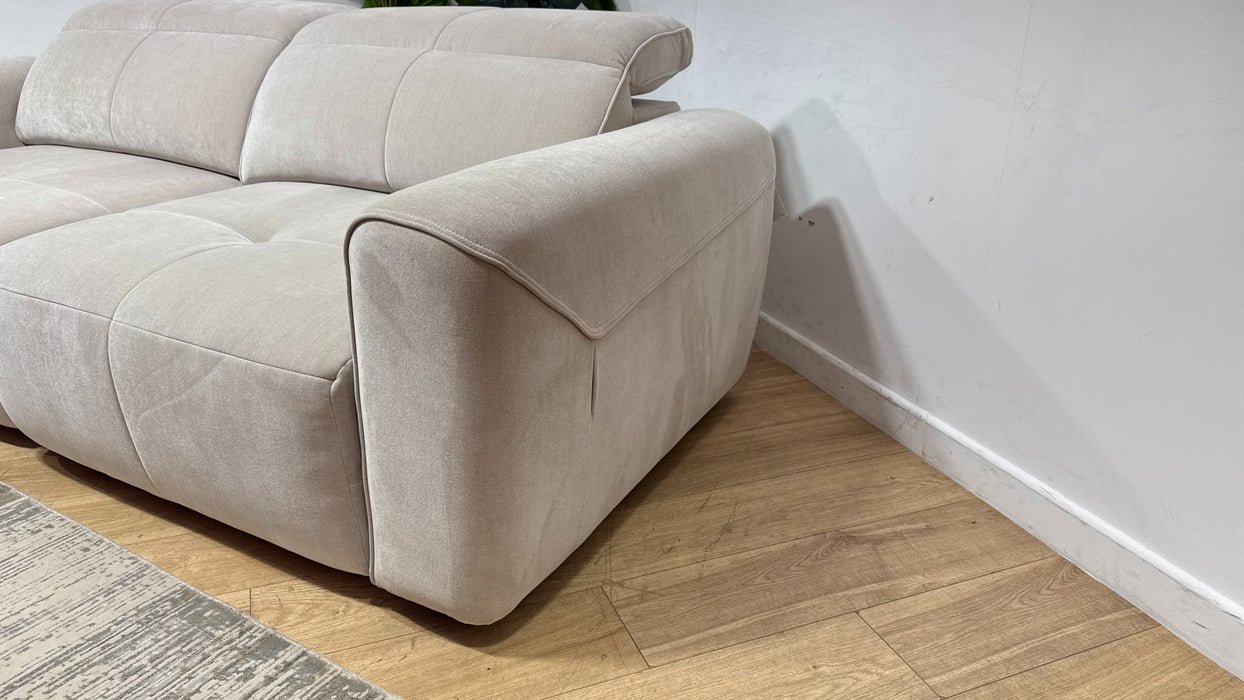 Sofology Riviera Fabric 3 Seater Motion Chaise in Relaxed Chenille Cotton