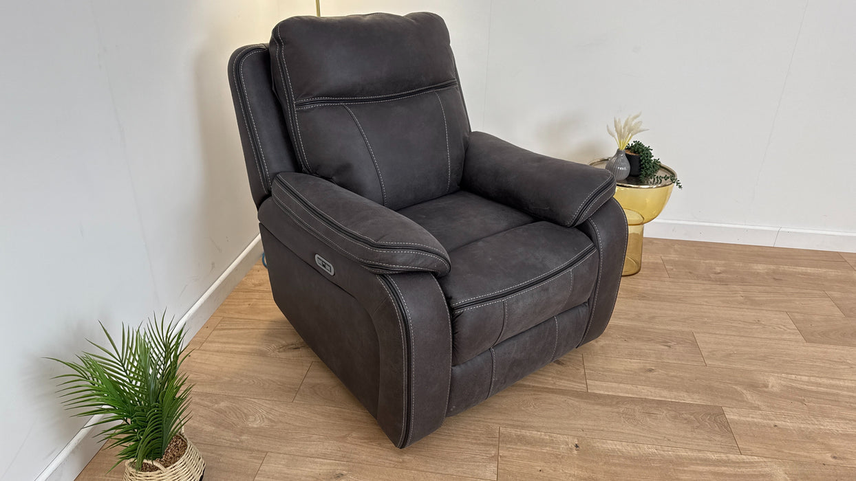 Vinson Fabric Power Recliner + Power Hdrst