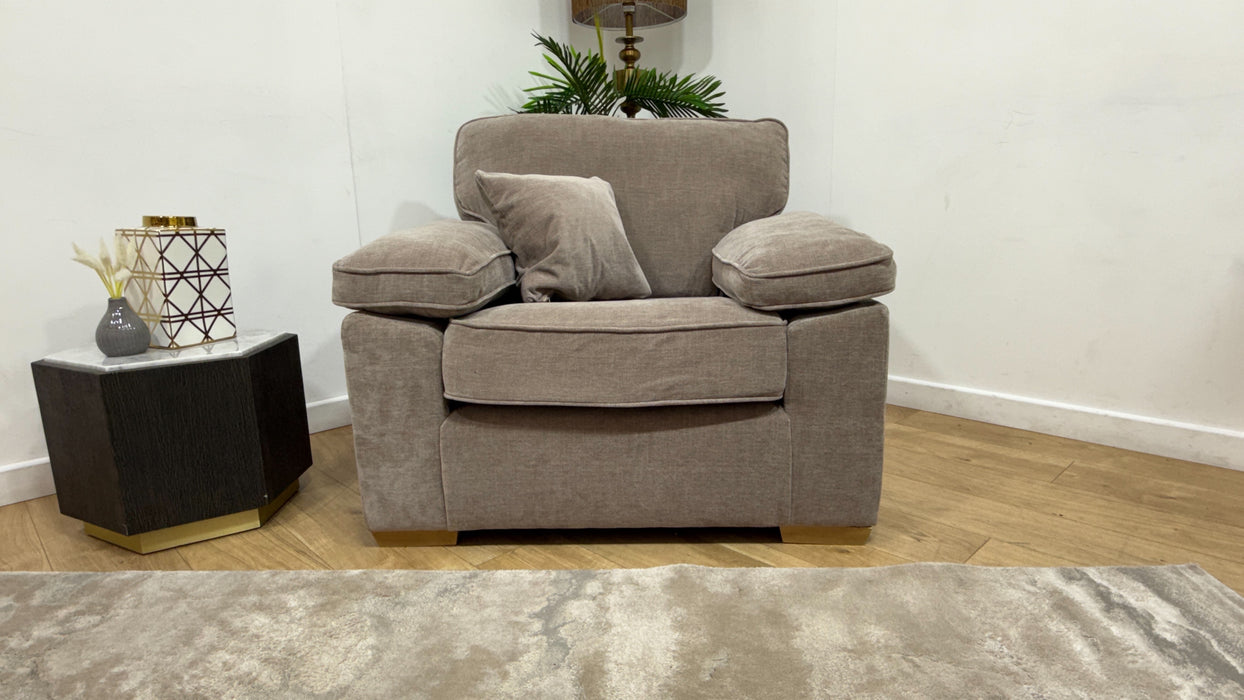 Sofology Brixton Fabric Chair in Soft Chenille Wicker
