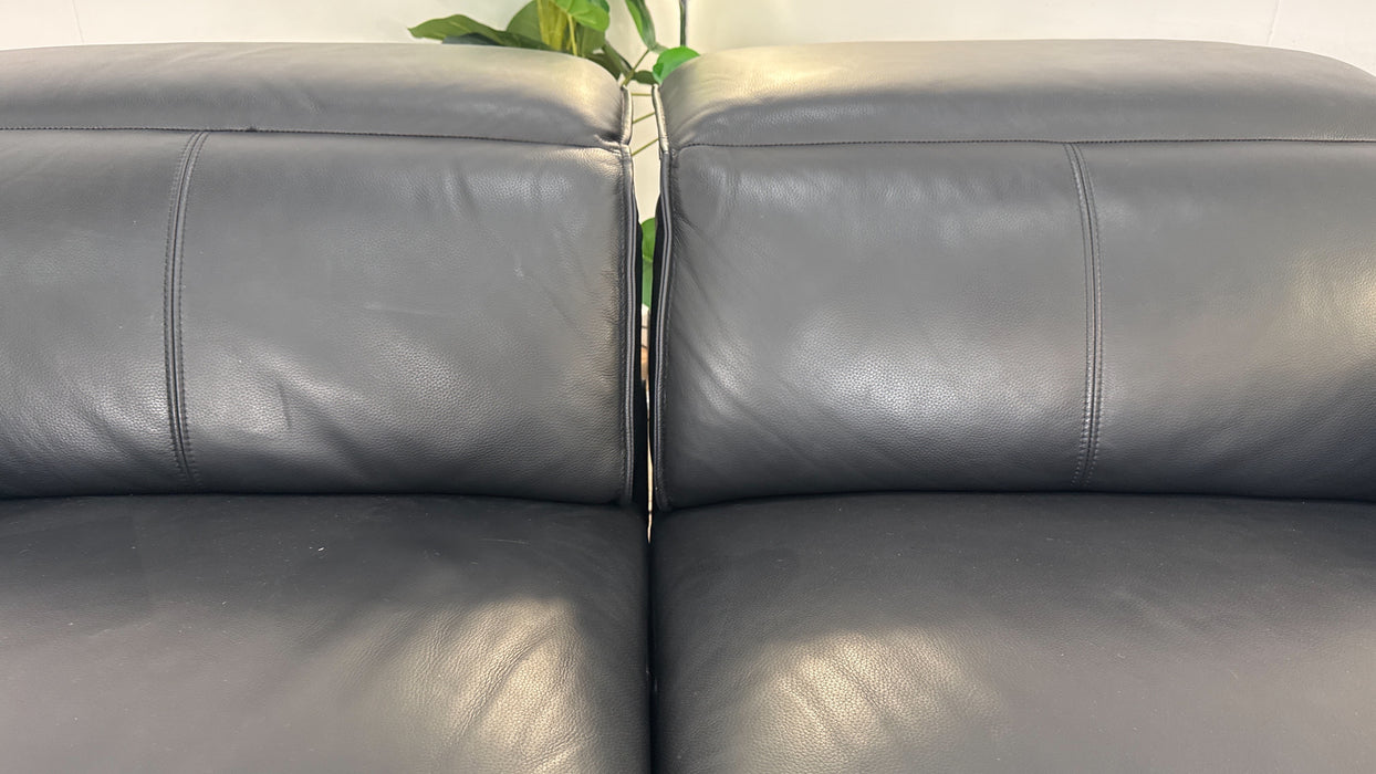 Premiere 2.5 Seater Sofa - Trusty Embossed Leather - Jet Black