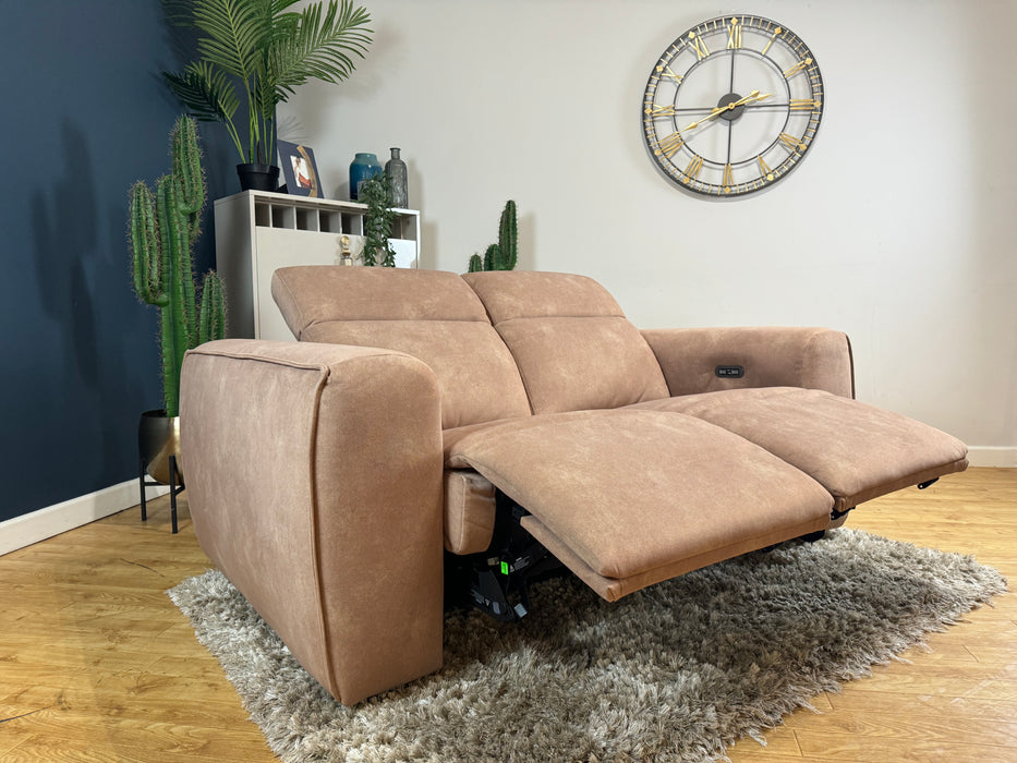 Bohemia Fabric 2 Seater - Power Recliner Power Headrest - Dexter Sand (WA2)