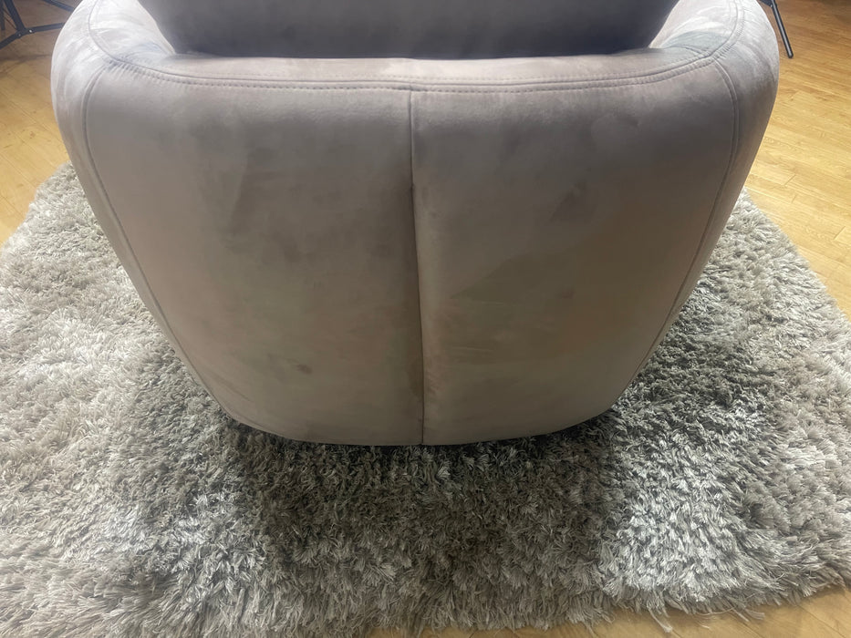 Marvella Fabric Swivel Chair Plush Fabric Nutmeg (WA2)