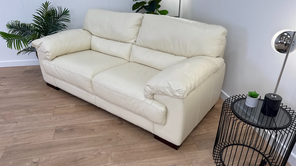 Santino 2 Seater Sofa - Leather - Hampshire Vanilla