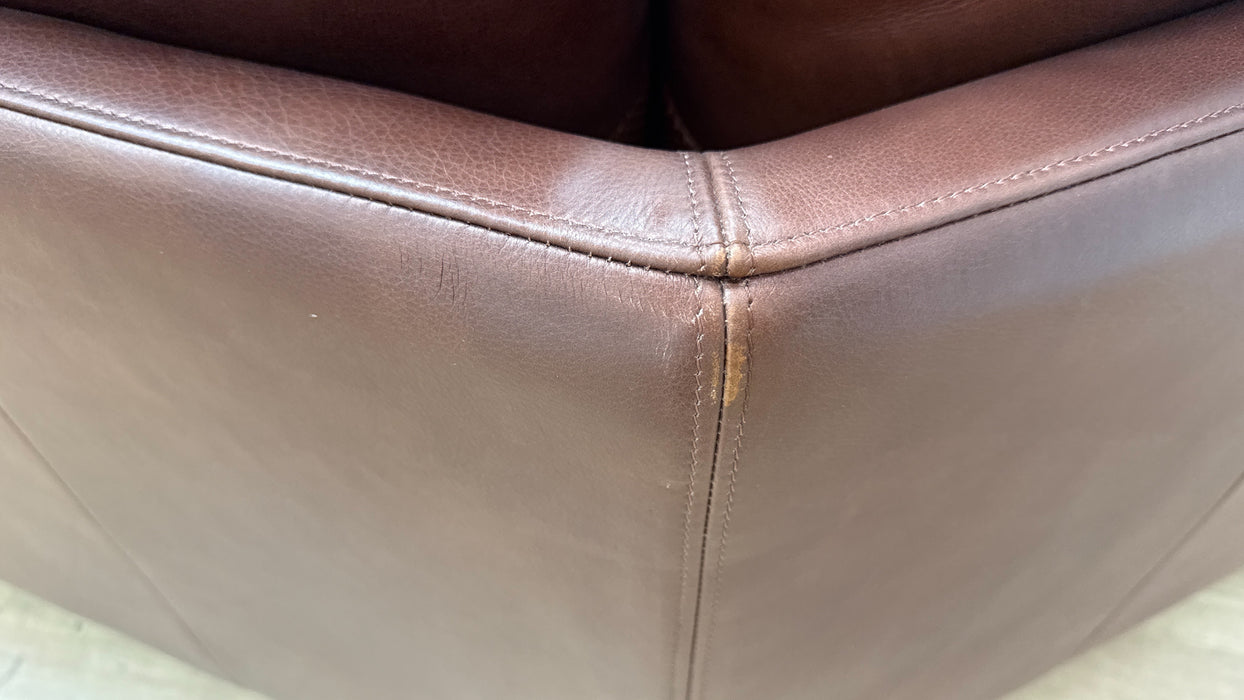 Sofology Adler Leather Asymmetric 4 Seater in Relaxed Soft Brown