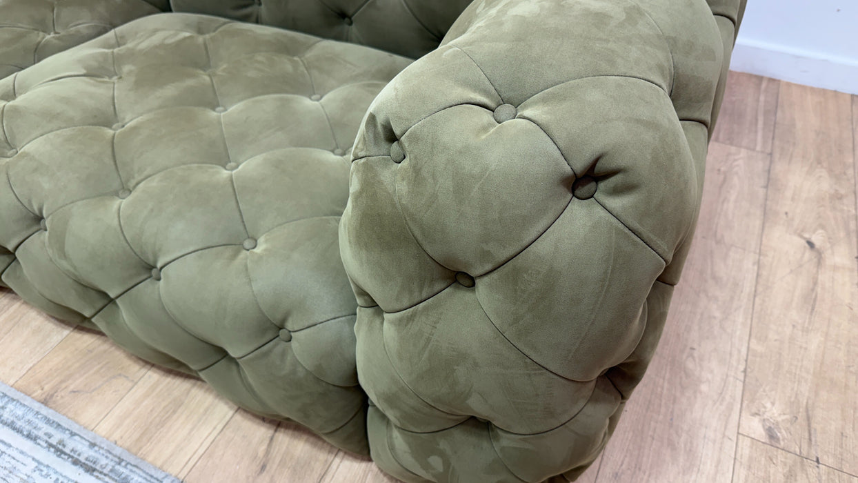 Sofology Venezia Fabric 3 Corner 1.5 in Lifestyle Nubuck Feel Moss