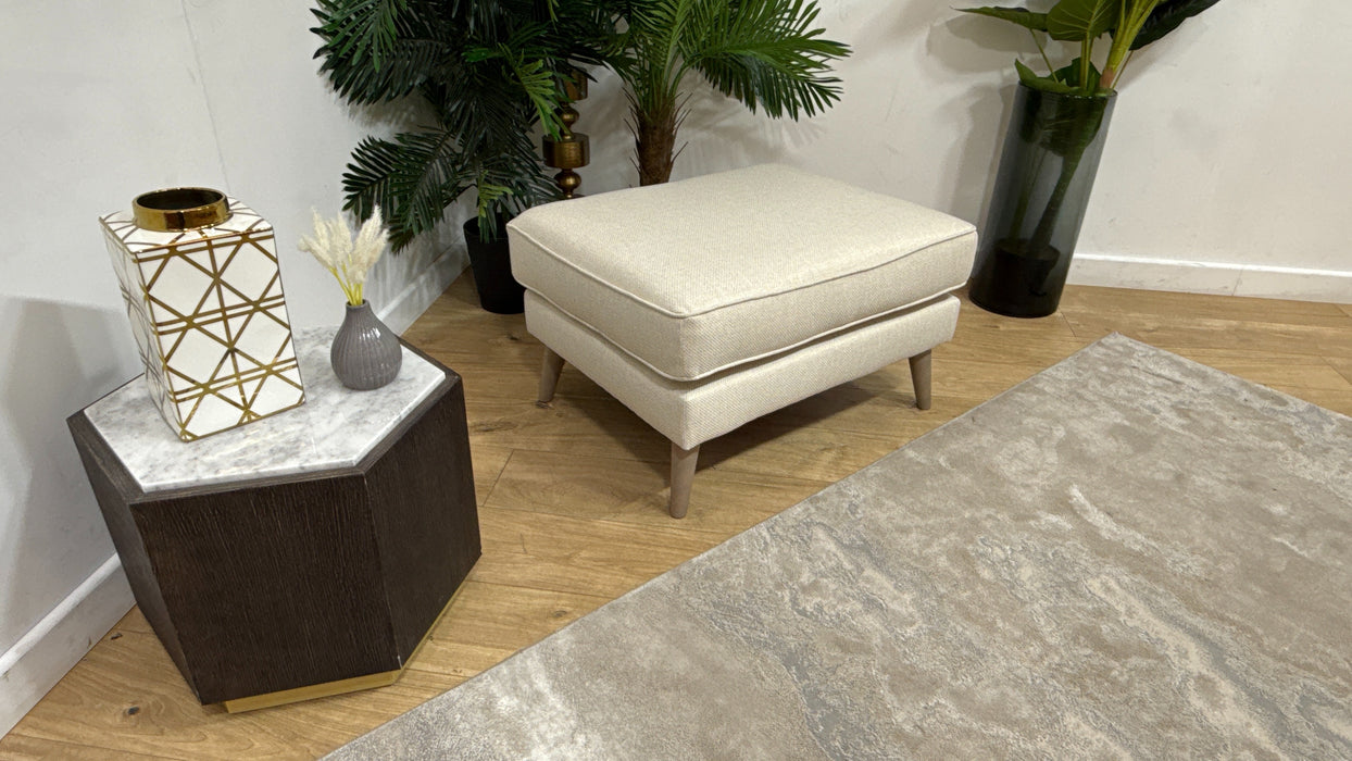 Sofology Keswick Fabric Footstool in Bentley Natural