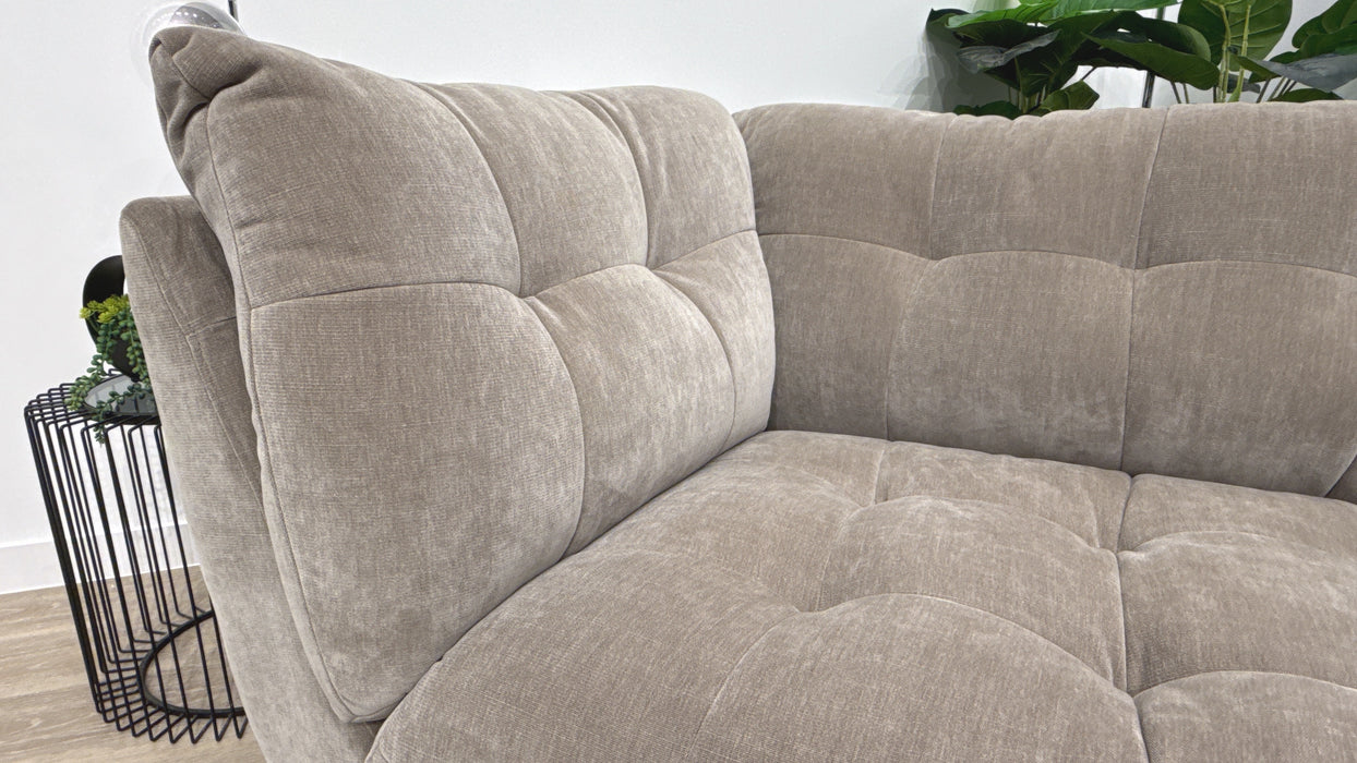 Sofology Cocoon Fabric 2 Seater in Relaxed Chenille Nutmeg