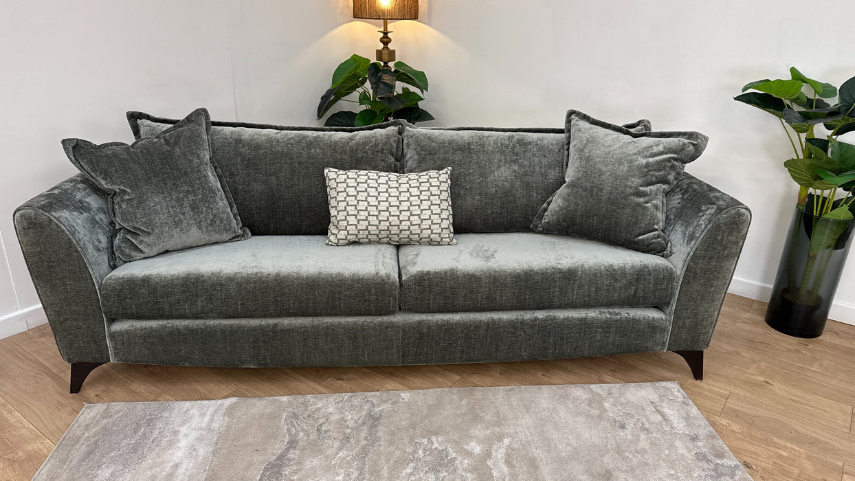 Sofology Luella Fabric Grande Sofa in Luxe Chenille Alpine Green Mix