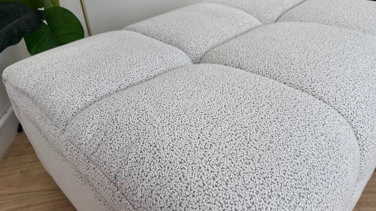 Sofology The Lunar Designer Storage Footstool in Relaxed Chenille Grey