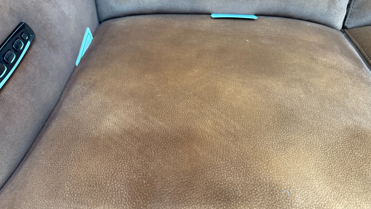 Sofology Arlington Fabric 2 Seater Power Recliner/Headrest Lumbar Support in Lifestyle Mottled Rust