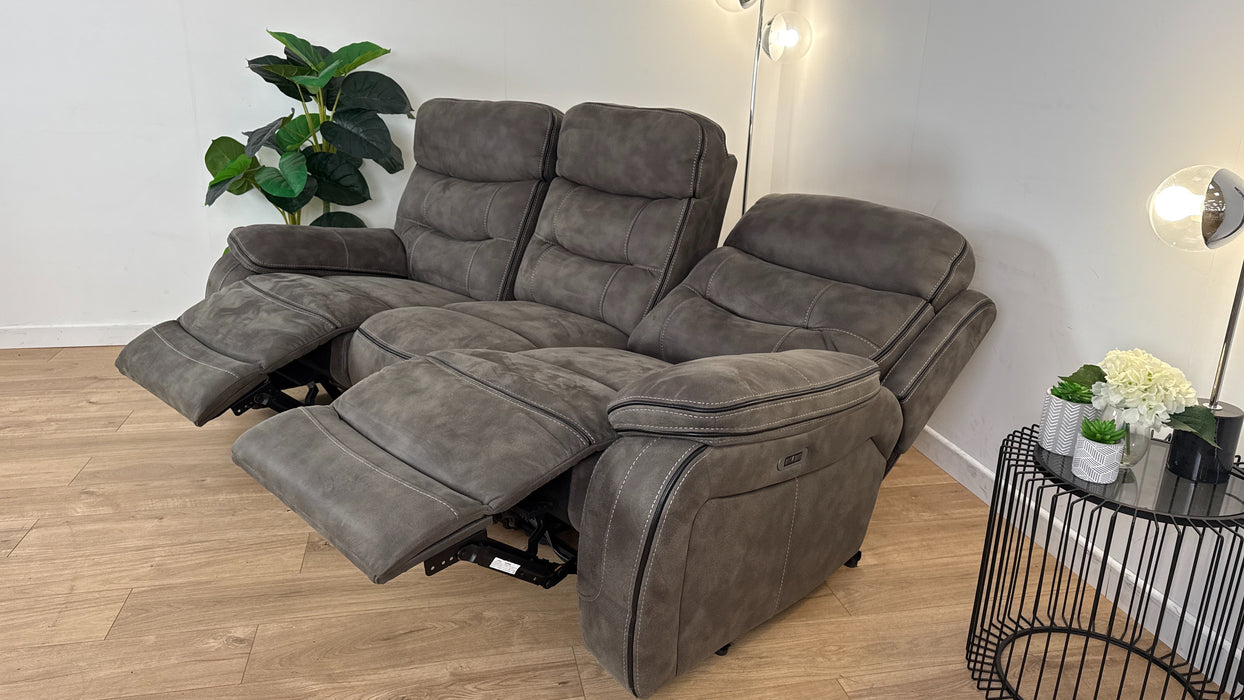 Noah 3 Seater Fabric Power Recliner