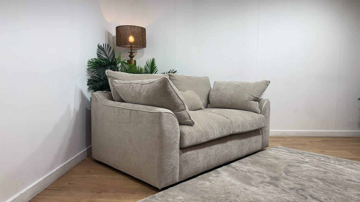 Sofology Georgio Fabric 2 Seater Extra Flex Seats in Lifestyle Plush Chenille Wicker Mix