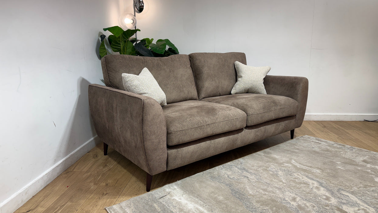 Sofology Hackney Fabric 3 Seater Memory Foam Seats in Lifestyle Dapple Mocha Mix