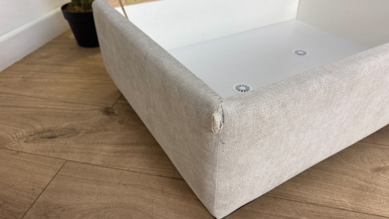 DFS The Freya Fabric Footstool in Silver