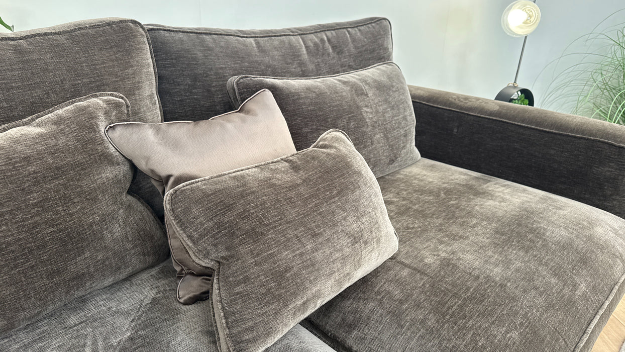 Sofology Cavalli Fabric 3 Seater in Chenille Mushroom