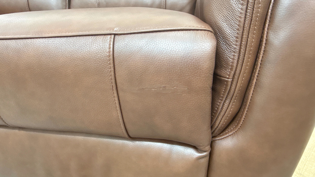 Sofology Bradie Leather 2 Seater Power Recliner/Headrest in Trusty Embossed Chestnut