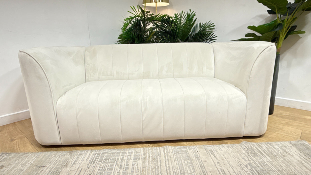 Sofology The Fitzrovia Fabric 2 Seater in Matt Velvet Milk Mix Without Trim